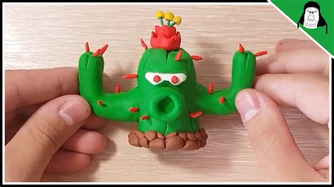 Лепка фигурок Растения против Зомби 2 - Кактус - YouTube