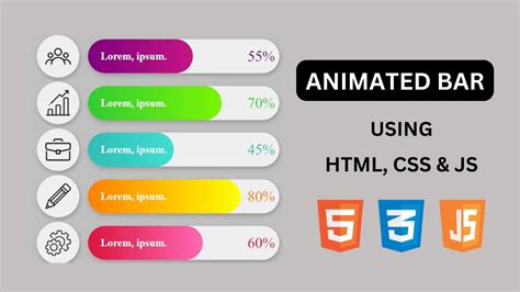 How To Create Animated Bar Using Html Css Js Animated Skill Bar