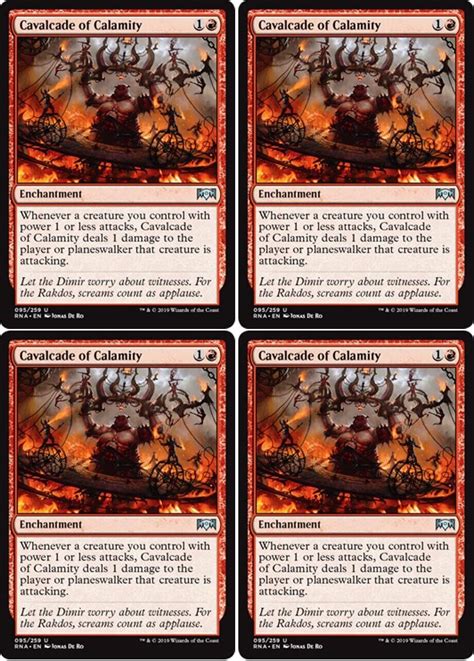 MTG 4x CAVALCADE OF CALAMITY Ravnica Allegiance U EBay