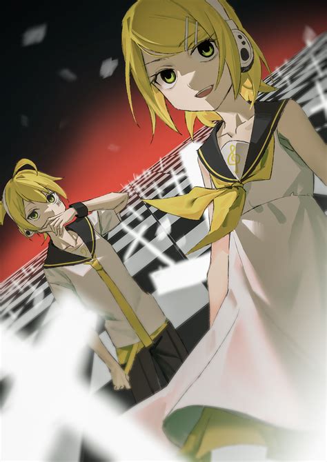 kagamine rin and kagamine len (vocaloid and 1 more) drawn by wounds404 ...