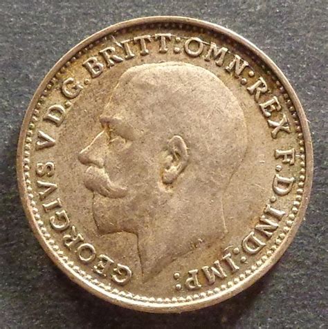 Great Britain George V Silver Threepence Toned Ebay