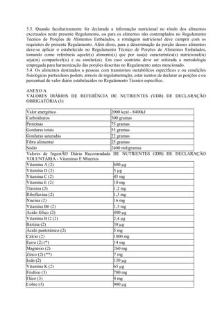 N Alimento Rdc nº 360 23 122003 informação nutricional PDF