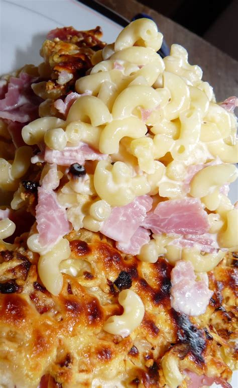 Recette de Gratin de pâtes au lait et jambon la recette facile