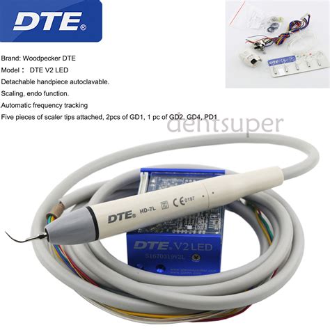 Woodpecker Dte V2 Led Dental Ultrasonic Piezo Scaler Built In Handpiece