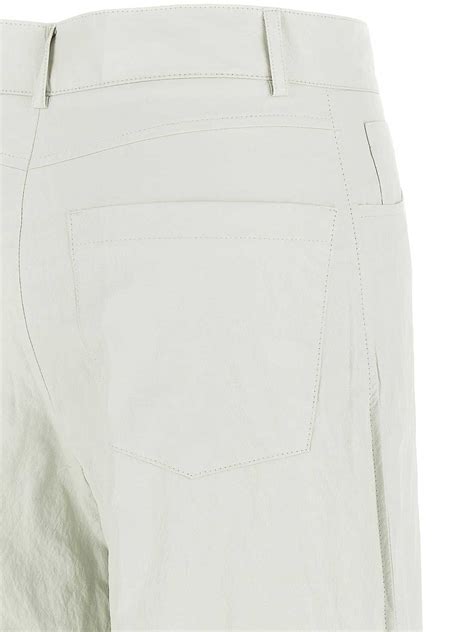 Nude Leather Effect Pants White Women 1103E2520201