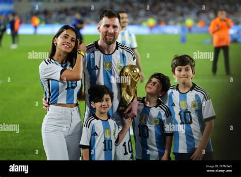 Lionel Messi World Champion and his family Stock Photo - Alamy