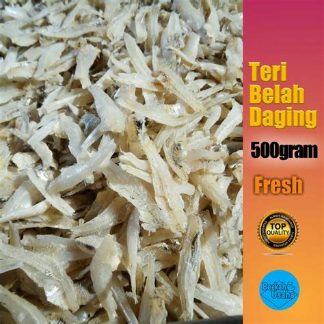 Jual IKAN TERI BELAH GEPENG DAGING FRESH 500GRAM IKAN ASIN TERI IKAN