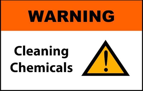 Free Vector | A warning sign of cleaning chemicals