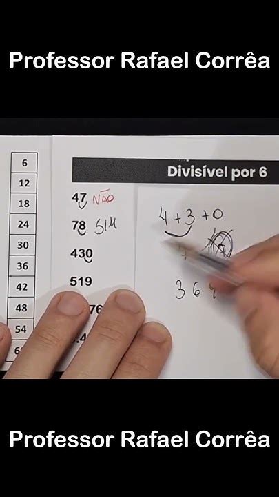 Numeros Divisiveis Por 6 - Exemplos de números divisíveis por 6 #divisibilidade #critérios # ...