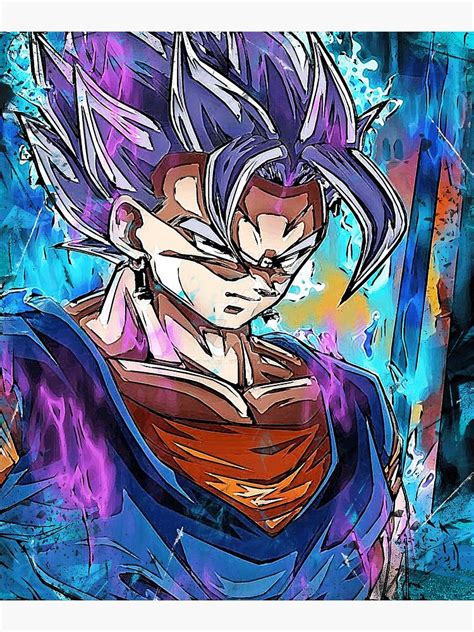 Vegito Ultra Instinct Art Print By Inspyrall Redbubble