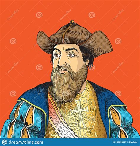 Vasco De Gama Cartoon Style Portrait 259620927