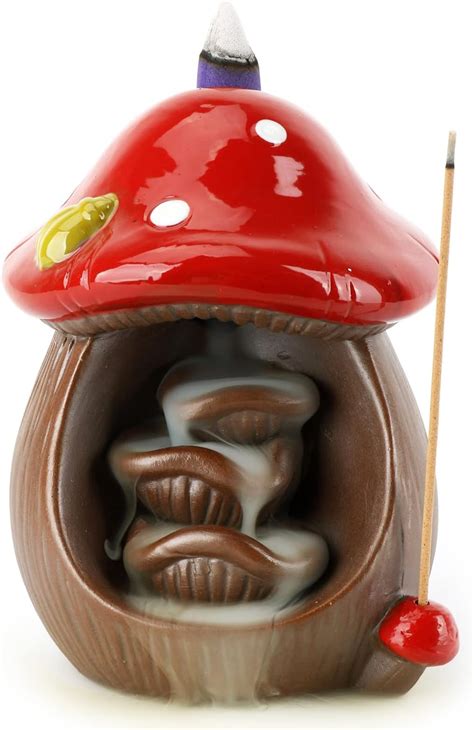 Amazon Incense Holder Cute Mushroom Decor Waterfall Backflow