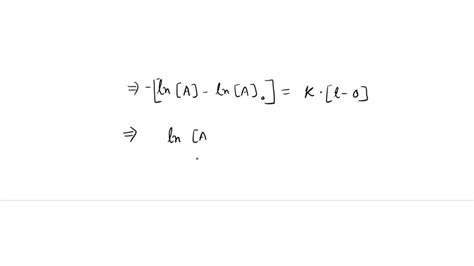 SOLVED: Derive the equation for the rate constant for a first order ...