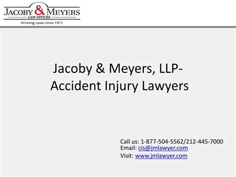 Ppt Jacoby And Meyers Llp Accident Injury Lawyers Powerpoint