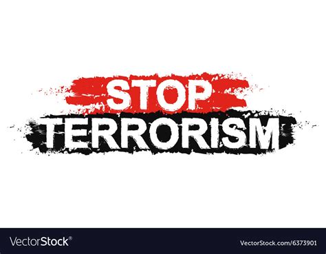 Stop Terrorism Sign Royalty Free Vector Image Vectorstock