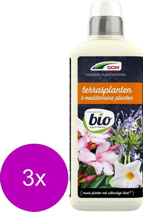 Dcm Meststof Vloeibaar Terras Siertuinmeststoffen 3 X 800 Ml Bio Bol