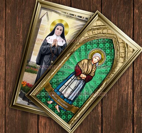 Saint Bernadette Soubirous Handcrafted Stained Glass And Etsy