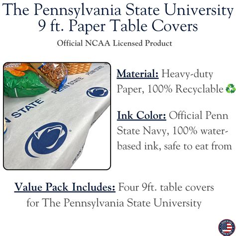 Collegiate Paper Table Covers - N. F. String & Son, Inc