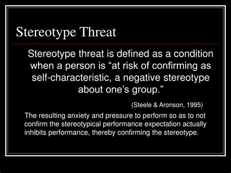 Ppt Stereotype Threat And The Impact On Academic Performance Powerpoint