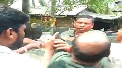 Sandeshkhali Protests Villagers Thrash Tmc Leader As Agitation Against