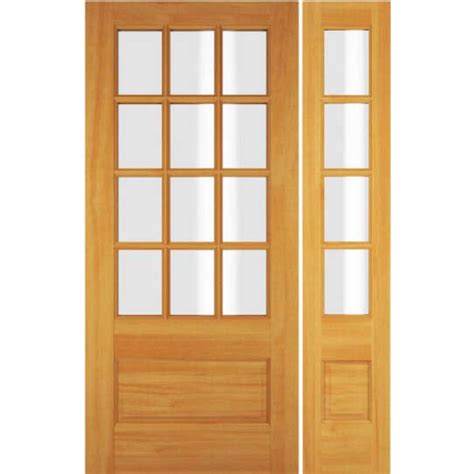 Eswda X Exterior Swing Walnut Wood Lite Lite Single Door