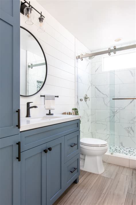 Coastal Farmhouse Bathroom Transitional Bathroom San Diego By