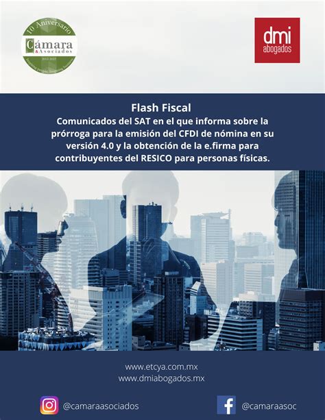 Flash Fiscal Comunicados Del Sat En El Que Informa Sobre La Pr Rroga