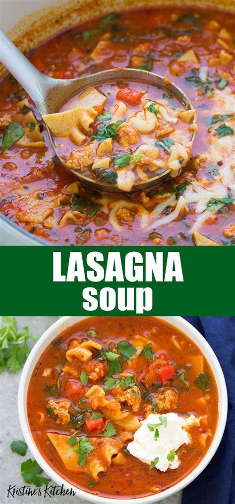 Easy One Pot Lasagna Soup Recipe This Healthy Lasagna Soup Is Made With Healthy Ingredients