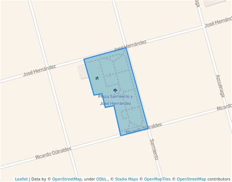 Plaza Sarmiento Y Jos Hern Ndez In Los Troncos Del Talar Map And Routes