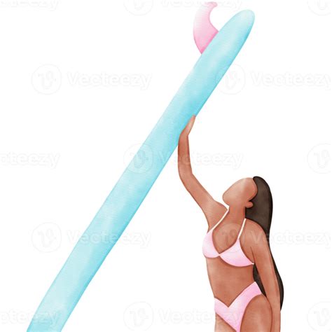 Free tablista niña surf bikini ilustración 20007433 PNG with Transparent Background