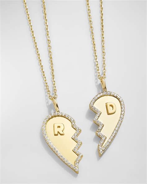 BaubleBar 18K Gold-Plated Heart Best Friend Necklaces, Set of 2 ...