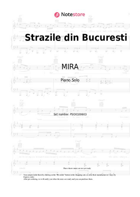 Strazile Din Bucuresti Piano Sheet Music Florian Rus Mira In Note