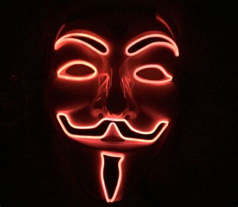 V For Vendetta Mask Red LED | Purge Mask