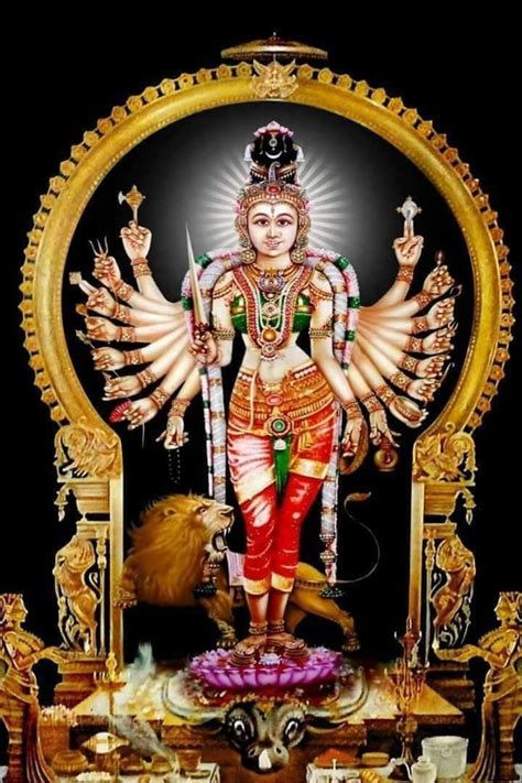 Sri Durga Devi Saranam Saraswati Goddess Hindu Deities Shakti Goddess