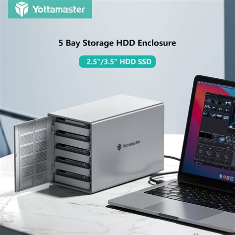 Yottamaster 5 Bay Raid Usb31 Gen1 Type C Hdd Enclosure For 25 And 35