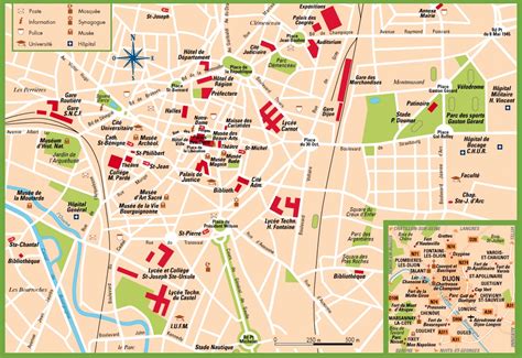 dijon tourist map