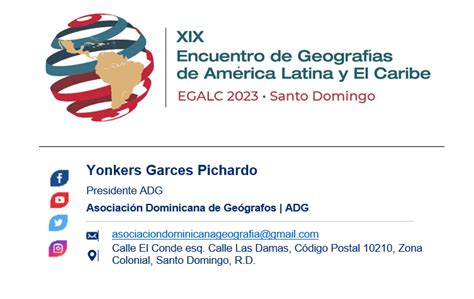 Xix Encuentro De Geograf As De Am Rica Latina Y El Caribe Egalc Santo Domingo Red De