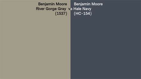 Benjamin Moore River Gorge Gray Vs Hale Navy Side By Side Comparison