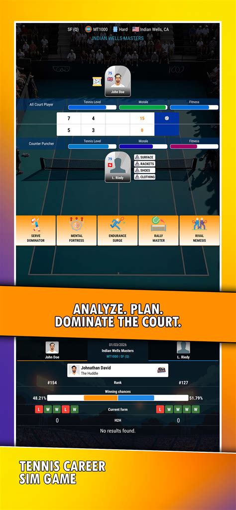 Tennis Career - Sim Game. Ever dreamed of dominating the court and ...