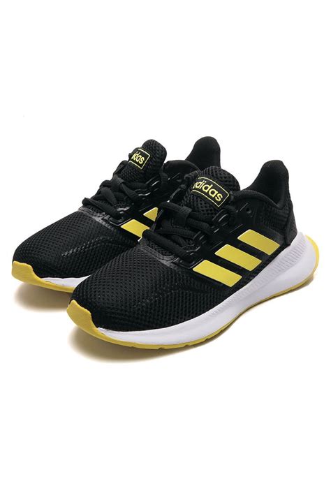 Tenis Running Negro Blanco Amarillo Adidas Performance Runflacon K