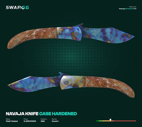 Pc Ft Navaja Knife Case Hardened Double Sided Blue Gem Pattern Id