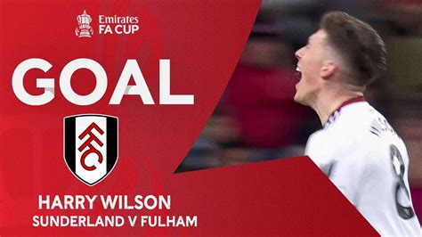 Goal Harry Wilson Sunderland 0 1 Fulham Fourth Round Replay Emirates Fa Cup 2022 23