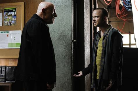 Exclusive 'Breaking Bad' photo: Jesse and Mike face off