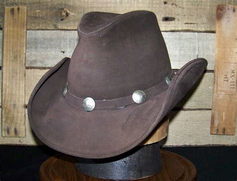 Henschel Leather Cowboy Hat Brown Lg Gem