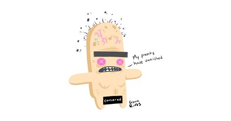 Pervy Guy Naked Sticker TeePublic