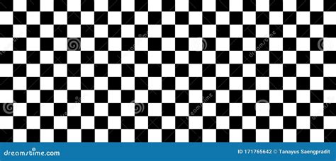 White And Black Checkered Flag For Racing Background And Texture Stock