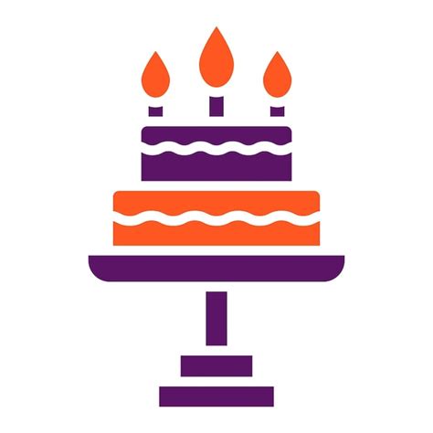 Premium Vector Birthday Cake Vector Icon Design Illustration