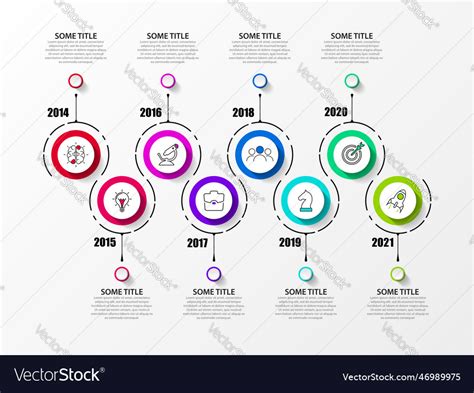 Infographic Design Template Timeline Concept Vector Image