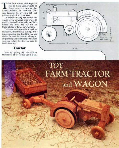 Wooden Toy Tractor Plans • WoodArchivist