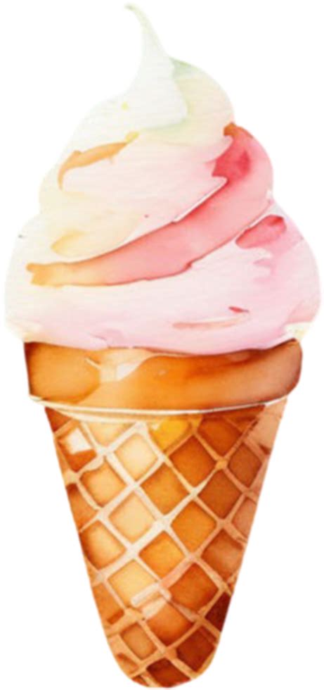 Ice Cream Watercolor Clipart Illustration 48475614 PNG